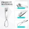 200 Pieces Nail Clippers Bulk Stainless Steel Fingernails Cutters Pointed Toenail Trimmers Manicure Pedicure Tool Set with Key Chains for Kids Men and Women view 3