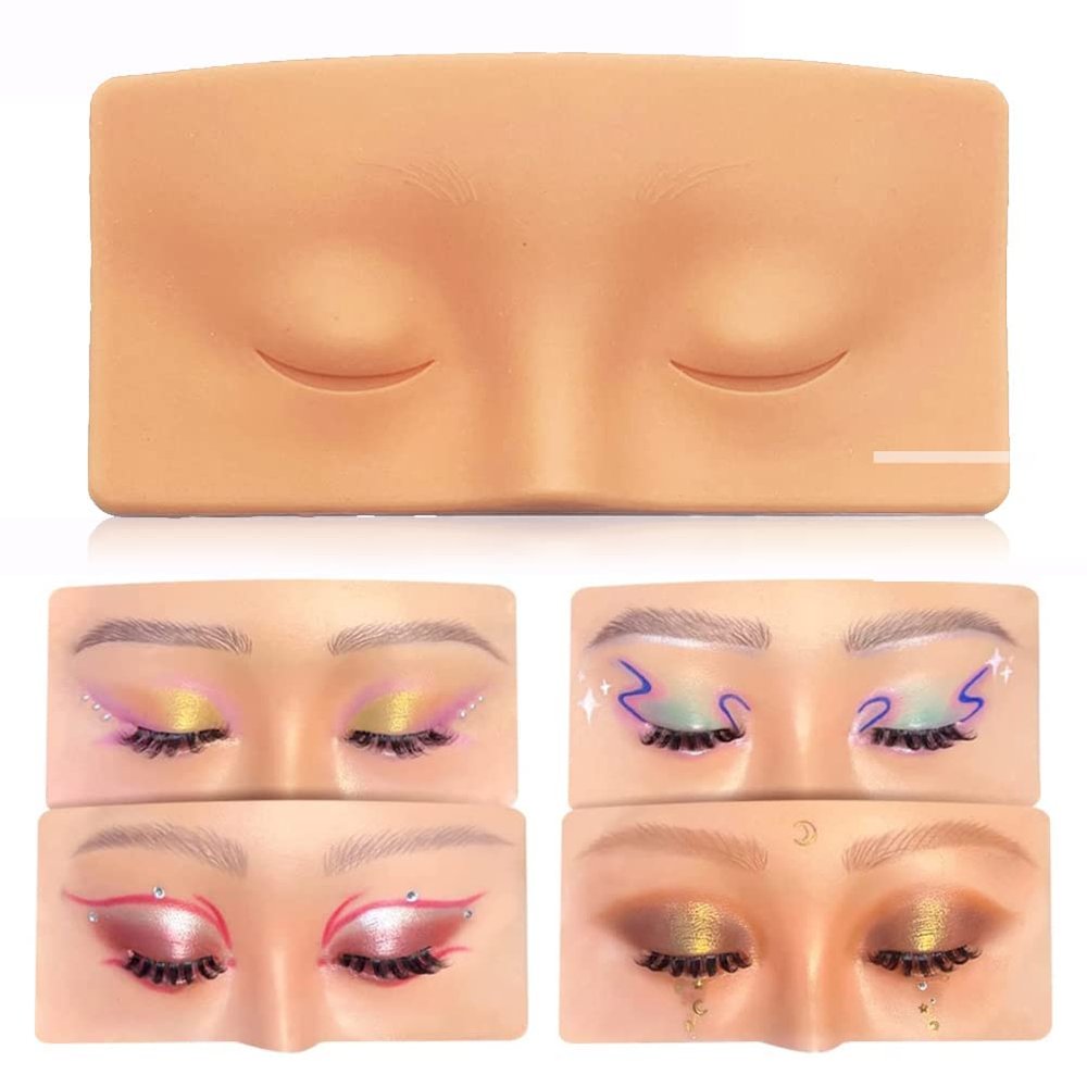 YQkoop Makeup Practice Face, Makeup Practice Board, The Aid to Practicing Makeup, Silicone Makeup Mannequin Face Easy Makeup Apply and Removal for Professional Makeup Artists and