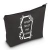 JXGZSO Ghost Movie Gift Horror Movie Cosmetic Bag Halloween Ghost Makeup Bag Never Trust The Living Cosmetic Bag (Never Trust The Living b) view 1