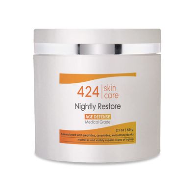 424 Skin Care Nightly Restore - Dermatologist Tested & Recommended Anti-Aging Night Cream - Clinically Proven Formula, 2.1 fl oz