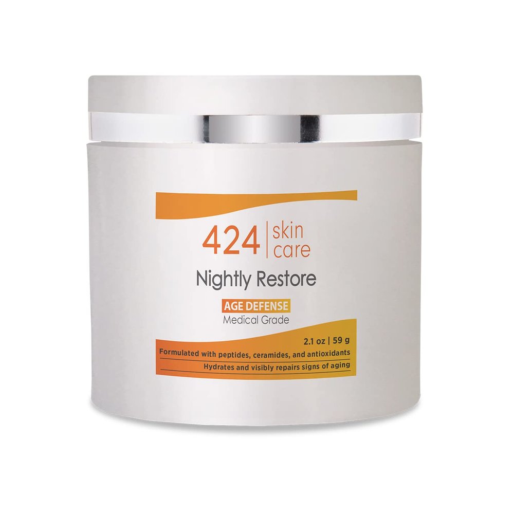 424 Skin Care Nightly Restore - Dermatologist Tested & Recommended Anti-Aging Night Cream - Clinically Proven Formula, 2.1 fl oz