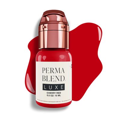 Perma Blend Luxe - Cherry Red - Vegan Lip Tattoo Ink - Deep Red Microblading Pigment with a Cool Base - for Lip Blush & Permanent Makeup - Cruelty-Free (0.5 oz)