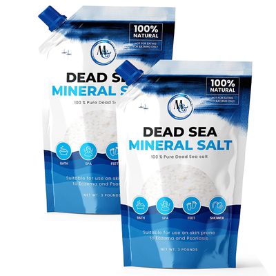 Marco Esra Dead Sea Salt  Dead Sea Salts for Soaking, Mineral Salt for Bath, Spa, Shower  Pure and Natural Bath Salt for Foot Soak, More Minerals Then Epsom Salt, Fine Salt Mined from Dead Sea