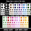 Star Curved Points Temporary Tattoo Water Resistant Fake Body Art Set Collection - Black (One Sheet) view 2