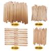 [300 Pcs] 4 Style Assorted Wooden Waxing Sticks 300, Hair Removal Sticks Applicator,Spatulas, For Brazilian waxing and Eyebrow,Leg and Small to Large area view 2