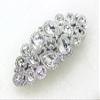 Faship Gorgeous Clear Rhinestone Crystal Floral Hair Barrette Clip view 3