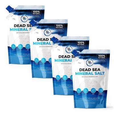 Marco Esra Dead Sea Salt Dead Sea Salts for Soaking, Mineral Salt for Bath, Spa, Shower Pure and Natural Bath Salt for Foot Soak, More Minerals Then Epsom Salt, Fine Salt Mined from Dead Sea