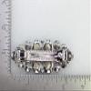 Faship Gorgeous Purple Rhinestone Crystal Floral Hair Barrette Clip view 4