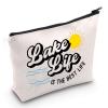 JXGZSO Lake Life Gift Lake Bag Summer Vacation Cosmetic Bag Lake Life Is The Best Life Toiletry Bags (Lake Life B) view 1