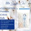 Cleocotton, Premium Egyptian Cotton Balls (200 Count), 100% Egyptian Cotton, Ultra Soft view 2