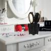 Beaupretty Hair Care Tool Set - Vintage Handheld Mirror, Wide Detangling Hair Brush, 4 Piece Hair Comb Set, Hair Organizer Storage - Black view 3