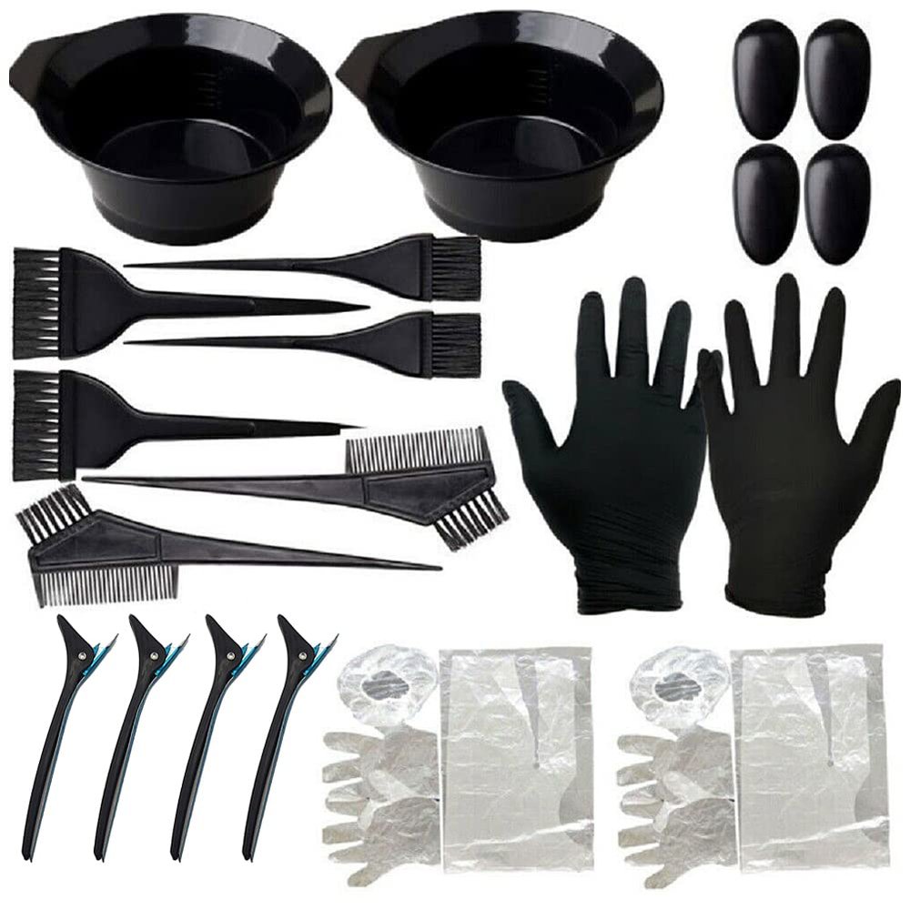 Magik 4/12/22 Pcs Hair Dye Coloring Brush Comb Set Mixing Bowl Salon Tint Tool Kit (22 Pack)