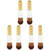 Beavorty 6pcs Foundation Makeup Brush Makeup Mini Foundation Brush Short Wooden Handle Cosmetic Brush Makeup Tool for Women Travel Home view 1