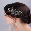 JWICOS Bridal Wedding Crystal Hair Pins Bride Hair Pieces Wedding Hair Accessories for Women and Girls Pack of 3 Blue gold view 1