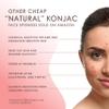 Konjac Face Sponge for Cleansing & Facials (4 Pack) | Microplastic Free 100% Natural | Non-Toxic | Biodegradable | Eco-Friendly | Plastic Free Packaging view 2
