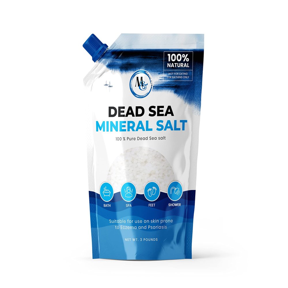 Dead Sea Salts for Soaking, Mineral Salt for Bath, Spa, Shower More Minerals Than Epsom Salt, Pure and Natural Bath Salt for Foot Soak, Fine Salt Mined from Dead Sea