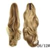 Ponytail Extension Long Curly Wave Claw Clip In Hairpiece FACE MIRACLE Synthetic Claw Clip Pony Tails for Women Jaw Clip In Ponytails for Girls (22 Inches, 26/12# Dark Ash Blonde & Brown Auburn) view 2