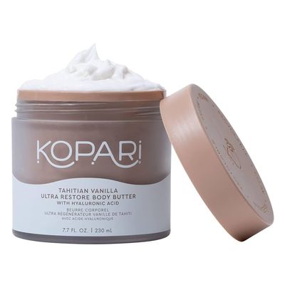 Kopari Ultra Restore Body Butter, Whipped Lightweight Formula, Hyaluronic Acid & Mango Butter, Deep Long-Lasting Moisture, Tahitian Vanilla 7.7 oz