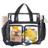 Enkrio Clear Makeup Bag Clear Cosmetic Bag Transparent Travel Cosmetic Storage Bag with 4 External Pockets and Adjustable Shoulder Strap for Toiletries view 1