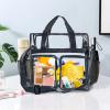 Enkrio Clear Makeup Bag Clear Cosmetic Bag Transparent Travel Cosmetic Storage Bag with 4 External Pockets and Adjustable Shoulder Strap for Toiletries view 4