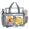 Enkrio Clear Makeup Bag Clear Cosmetic Bag Transparent Travel Cosmetic Storage Bag with 4 External Pockets and Adjustable Shoulder Strap Clear Makeup Bags with Zipper for Toiletries view 1