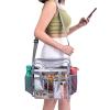 Enkrio Clear Makeup Bag Clear Cosmetic Bag Transparent Travel Cosmetic Storage Bag with 4 External Pockets and Adjustable Shoulder Strap Clear Makeup Bags with Zipper for Toiletries view 4