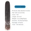 144 Strands Goddess Crochet Box Braids with Curly Ends 24 Inch Pre Looped Box Braids Crochet Hair 8 Packs Curly Crochet Braids for Black Women view 2
