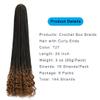 144 Strands Goddess Crochet Box Braids with Curly Ends 24 Inch Pre Looped Box Braids Crochet Hair 8 Packs Curly Crochet Braids for Black Women view 2