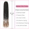 144 Strands Goddess Crochet Box Braids with Curly Ends 24 Inch Pre Looped Box Braids Crochet Hair 8 Packs Curly Crochet Braids for Black Women view 4