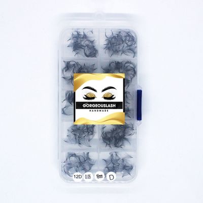 12D Lashes, 1000 Premade Loose Lash Fans. Eyelash Extension. Handmade. (12D 0.05 - D Curl, 16mm)