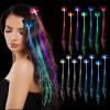 40 Pack Led Light Up Fairy Hair Accessories Braid Extension Butterfly Clips for Women Girls, Glow in the Dark Party Favors Supplies Neon Rave Accessories Wig for Festival Halloween Christmas Birthday view 1