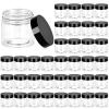 Eternal Moment 36 Pack 6 OZ Plastic Jars Round Clear Cosmetic Container Jars with Lids, Perfect for Lotion, Cream, Ointments, Makeup, Eye Shadow, Rhinestone, Samples, Pot, Travel Storage view 1