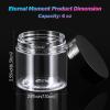 Eternal Moment 36 Pack 6 OZ Plastic Jars Round Clear Cosmetic Container Jars with Lids, Perfect for Lotion, Cream, Ointments, Makeup, Eye Shadow, Rhinestone, Samples, Pot, Travel Storage view 2