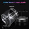 Eternal Moment 36 Pack 6 OZ Plastic Jars Round Clear Cosmetic Container Jars with Lids, Perfect for Lotion, Cream, Ointments, Makeup, Eye Shadow, Rhinestone, Samples, Pot, Travel Storage view 3
