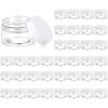 Eternal Moment 36 Pack 1 OZ Plastic Jars Round Clear Cosmetic Container Jars with White Lids, Perfect for Lotion, SlimeCream, Ointments, Makeup, Eye Shadow, Samples, Pot, Travel Storage view 1