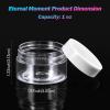 Eternal Moment 36 Pack 1 OZ Plastic Jars Round Clear Cosmetic Container Jars with White Lids, Perfect for Lotion, SlimeCream, Ointments, Makeup, Eye Shadow, Samples, Pot, Travel Storage view 2