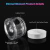 Eternal Moment 36 Pack 1 OZ Plastic Jars Round Clear Cosmetic Container Jars with White Lids, Perfect for Lotion, SlimeCream, Ointments, Makeup, Eye Shadow, Samples, Pot, Travel Storage view 3