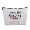 80th Birthday Gifts for Women Zipper Travel Makeup Bag Best Gifts for 80 Year Old Woman Birthday Gifts for 80 Year Old Woman Grandma Mom Friends view 1