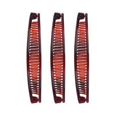 1st Choice 3 Pieces Clincher Banana Clip Grip Fishtail Ponytail Accessory for Long Hair - Fish Shape Comb for Women and Girls
