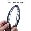 1st Choice 3 Pieces Clincher Banana Clip Grip Fishtail Ponytail Accessory for Long Hair - Fish Shape Comb for Women and Girls view 3