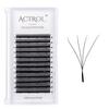 W Eyelash Extensions 4D Volume 0.07C Curl 8-15mm Easy Fan W-shaped Lash Premades Cluster Black W Lash view 1