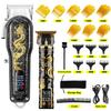 HIENA PRO Hair Clippers for Men T-Blade Trimmer Set, Men Professional Cordless Barber Hair Clippers Set with LED Display view 2