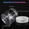 Eternal Moment 36 Pack 6 OZ Plastic Jars Round Clear Cosmetic Container Jars with White Lids, Perfect for Lotion, SlimeCream, Ointments, Makeup, Eye Shadow, Samples, Pot, Travel Storage view 3