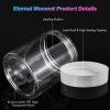 Eternal Moment 36 Pack 8 OZ Plastic Jars Round Clear Cosmetic Container Jars with White Lids, Perfect for Lotion, SlimeCream, Ointments, Makeup, Eye Shadow, Samples, Pot, Travel Storage  view 3
