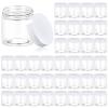 36 Pack 4 OZ Plastic Jars Round Clear Cosmetic Container Jars with White Lids, Eternal Moment Plastic Slime Jars for Lotion, Cream, Ointments, Makeup, Eye shadow, Samples, Potravel Storage view 1