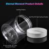 36 Pack 4 OZ Plastic Jars Round Clear Cosmetic Container Jars with White Lids, Eternal Moment Plastic Slime Jars for Lotion, Cream, Ointments, Makeup, Eye shadow, Samples, Potravel Storage view 3