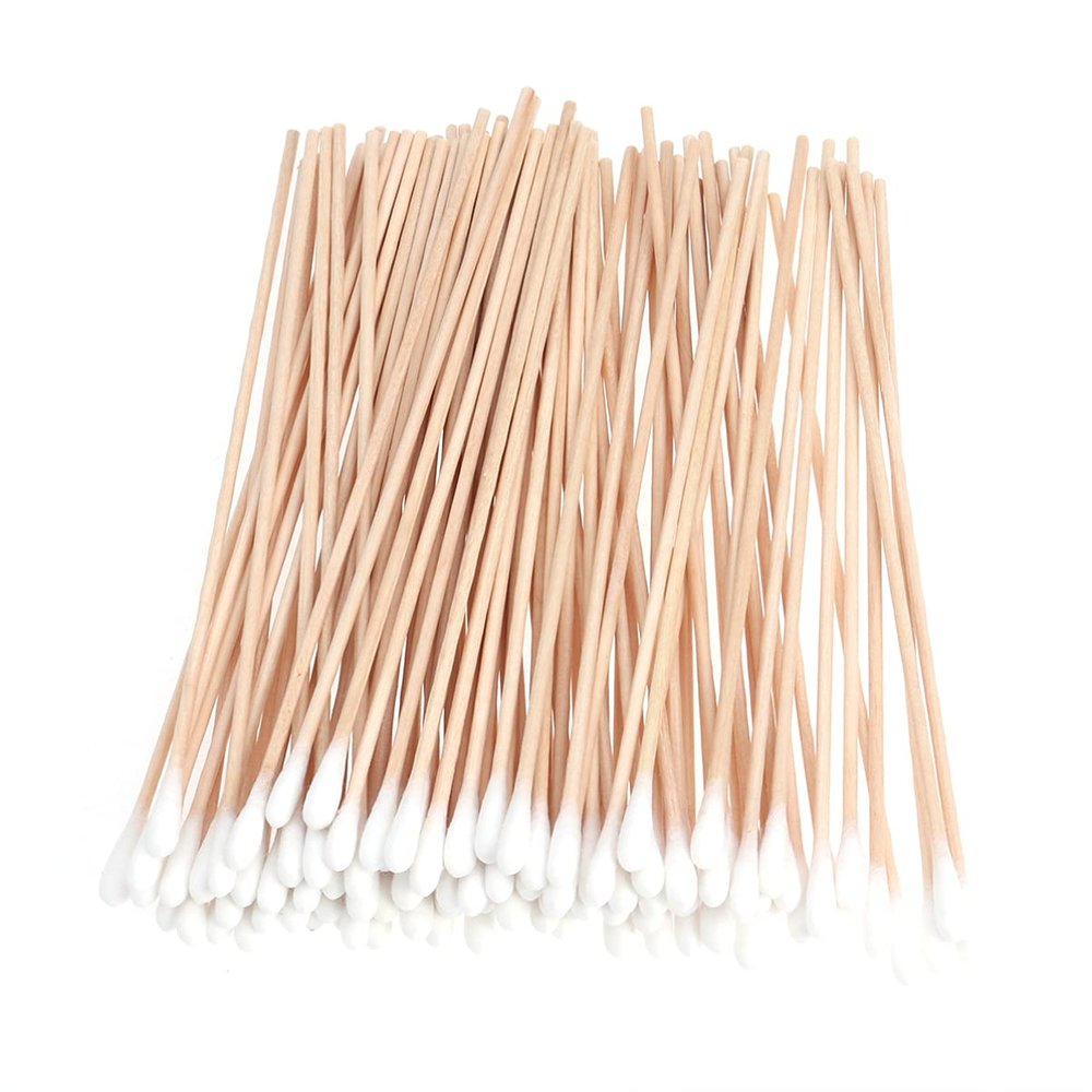 FOMIYES 200pcs Cotton Swabs Handle for Ear Cleaning Makeup Removal and Care Single- and Absorbent Cotton Buds