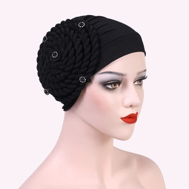 African Hair Tie Braids Headbands Elastic Hair Bands Ladies Turban Bandage Headwear Nigerian Gele Headtie 1Set by MSB Fabric co.473