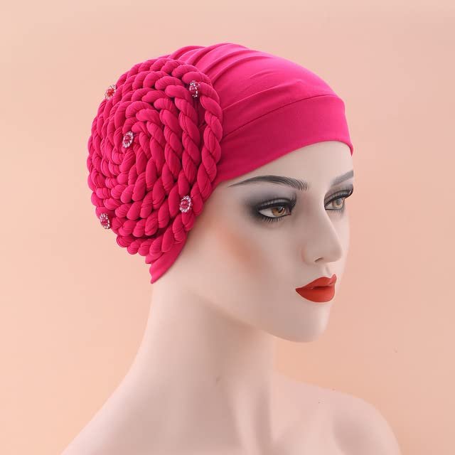 African Hair Tie Braids Headbands Elastic Hair Bands Ladies Turban Bandage Headwear Nigerian Gele Headtie 1Set by MSB Fabric co.476