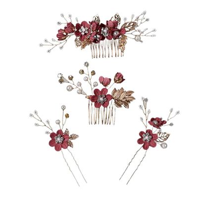 Beavorty 1set Bridal Hair Comb Elegant Floral Design Wedding Headdress Accessory for Brides and Bridesmaids Lightweight and Easy to Wear Hair Pin for Special Occasions